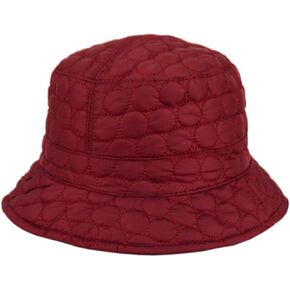 Foldable Water Repellent Quilted Rain Hat w/Adjustable Drawstring, Bucket Cap