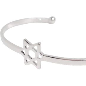 Women's Luxury Platinum Silver Bracelets, Stylish Hexagonal Star Bracelet Versatile Gift for Wife in Saudi Arabia
