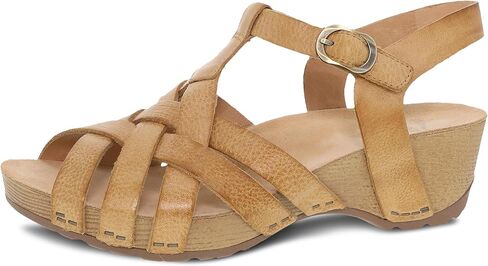 Dansko Tinley Fisherman Wedge Sandal for Women - Cushioned, Contoured Footbed for All-Day Comfort and Support – Adjustable Hook & Loop Straps with Buckle Detail in Saudi Arabia