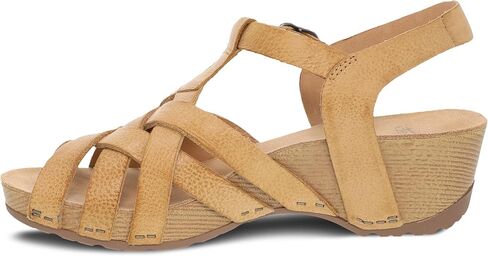 Dansko Tinley Fisherman Wedge Sandal for Women - Cushioned, Contoured Footbed for All-Day Comfort and Support – Adjustable Hook & Loop Straps with Buckle Detail in Saudi Arabia