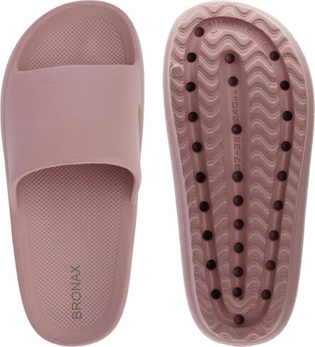 شبشب وسادة برونكس للنساء والرجال | صنادل دش منزل الشرائح | مريح للغاية | نعل سميك مبطن in Kuwait