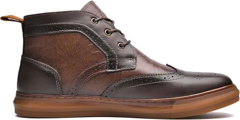 حذاء أكسفورد أنيق للرجال من الجلد Chukka الكاحل حذاء العمل اليومي للرجال in Kuwait