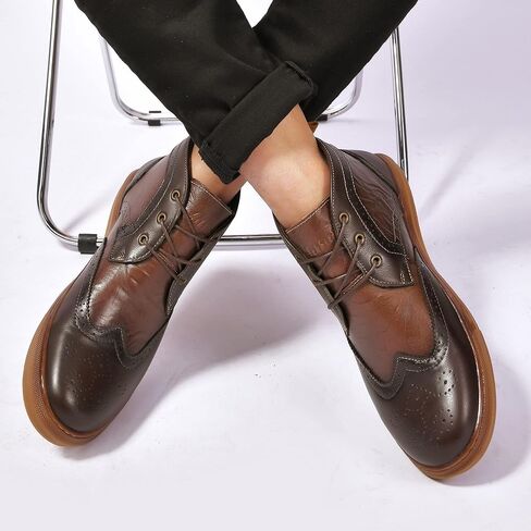 حذاء أكسفورد أنيق للرجال من الجلد Chukka الكاحل حذاء العمل اليومي للرجال in Kuwait
