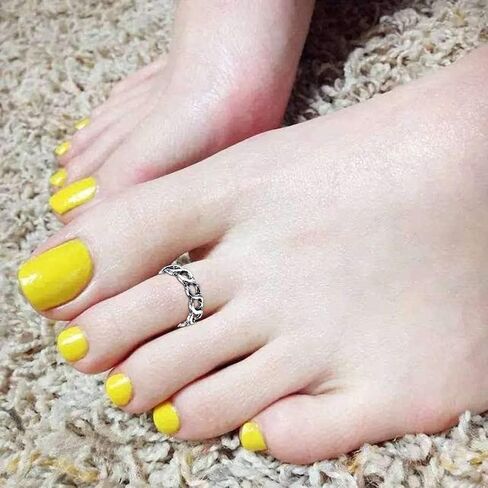 Jstyle Toe Rings for Women Adjustable Toe Ring Set Open Band Simple CZ Daisy Flower Toe Rings Hawaiian Summer Beach Foot Jewelry for Women a in Kuwait