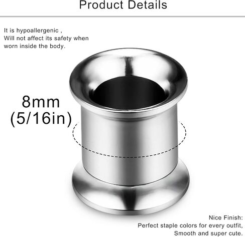Lcolyoli Screw Fit Ear Gauges Kit G23 Titanium Tunnel Expander Earrings Earlobe Plugs Body Piercing Jewelry for Women Men 8G 6G 4G 2G 0G 00G in Saudi Arabia