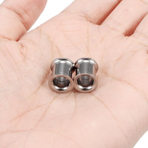 Lcolyoli Screw Fit Ear Gauges Kit G23 Titanium Tunnel Expander Earrings Earlobe Plugs Body Piercing Jewelry for Women Men 8G 6G 4G 2G 0G 00G in Saudi Arabia