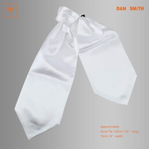 رابطة عنق رجالي عصرية ماركة Dan Smith سادة مصنوعة من الألياف الدقيقة لحفلات الزفاف بطول إضافي 134.62 سم in Kuwait