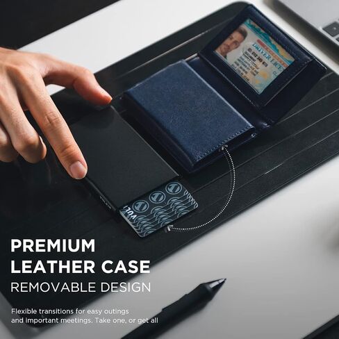 VULKIT Money Clip Wallet Pop Up Card Holder RFID Protection Mens Leather Wallet 2-IN-1 Business Card Holder For 7 Cards & 15 Bills in Saudi Arabia