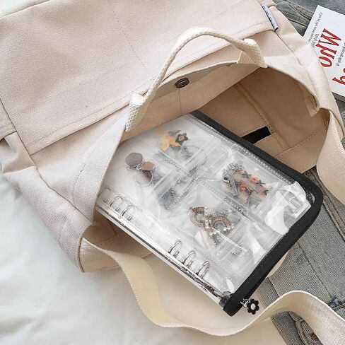 كتاب تخزين المجوهرات الشفاف من Surblue، منظم مجوهرات السفر المحمول، حقيبة بسحاب للمجوهرات مع جيوب للقلائد والأقراط والخواتم والسوار (60 شبكة + 60 كيس بولي كلوريد الفينيل مضاد للأكسدة)، وردي in Saudi Arabia