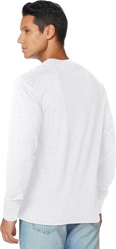 قمصان Elselect الرجالية Henley كاجوال بأكمام طويلة وقميص Butsweat بمقاس نحيف وأزرار سفلية للرجال in Kuwait