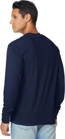 قمصان Elselect الرجالية Henley كاجوال بأكمام طويلة وقميص Butsweat بمقاس نحيف وأزرار سفلية للرجال in Kuwait