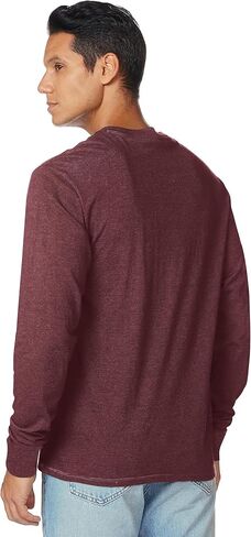 قمصان Elselect الرجالية Henley كاجوال بأكمام طويلة وقميص Butsweat بمقاس نحيف وأزرار سفلية للرجال in Kuwait