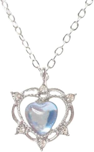 Heart-shaped Stone Necklace for Women, Fashion Korean Versatile Birthday Gift for Wife in Saudi Arabia