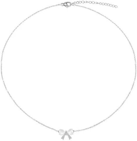 BNVXR قلادة من الذهب الأبيض عقد على شكل فيونكة حلوة للسيدات سلسلة الترقوة الممتازة in Kuwait