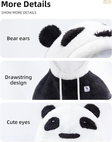 QUNATURE Women's Balaclava Head Warmer Ski Mask - Panda Thermal Hat for Winter in Kuwait