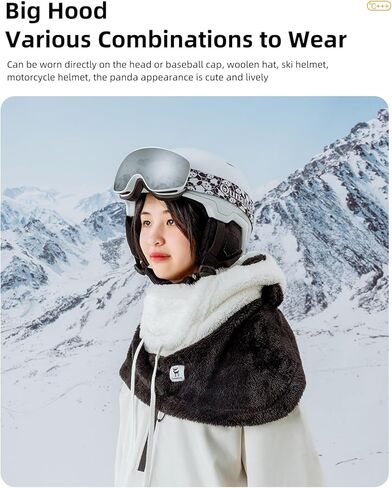 QUNATURE Women's Balaclava Head Warmer Ski Mask - Panda Thermal Hat for Winter in Kuwait