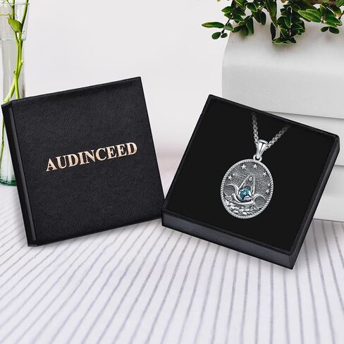 AUDINCEED Wiccan مجوهرات عقدة سلتيك قلادة 925 الفضة الاسترليني مجوهرات سلتيك للنساء والرجال نجمة داود قلادة حماية الخماسي تميمة قلادة الساحرات عقدة الثالوث قلادة هدية in Kuwait