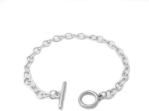 سوار من الفضة الاسترليني للنساء، سوار على شكل عظمة على شكل حرف O- مشبك على شكل حرف T، سوار للعشاق بتصميم فينتاج مخصص للزفاف in Kuwait