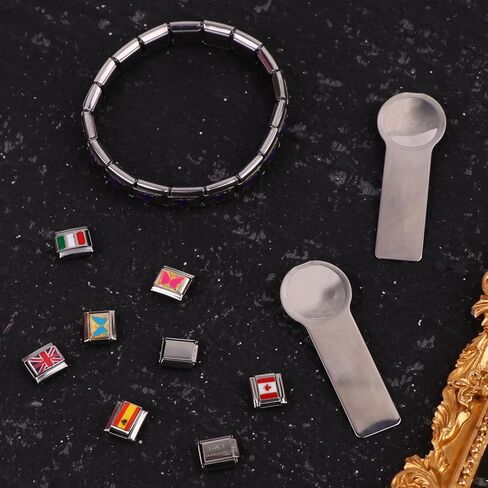 9 mm Italian Charm Opening Tool, Double Sided Italian Charm Tool for Adding and Removing 9mm Charms and Charm Stainless Steel Fashion Jewelry Italian Charm Bracelet Link Tool in Kuwait