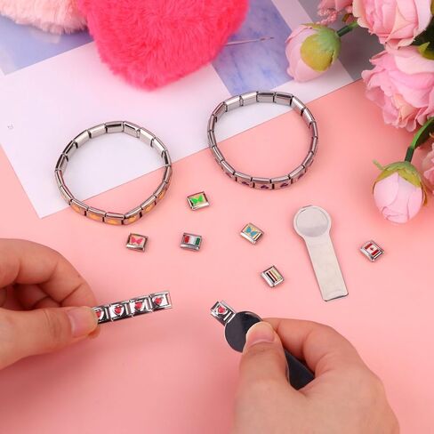 9 mm Italian Charm Opening Tool, Double Sided Italian Charm Tool for Adding and Removing 9mm Charms and Charm Stainless Steel Fashion Jewelry Italian Charm Bracelet Link Tool in Kuwait