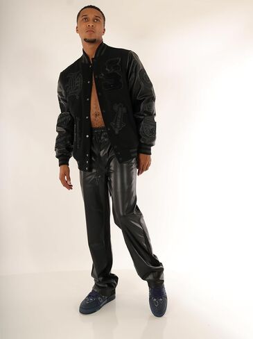 سترة SCREENSHOT VARSITY JACKET 3202 للرجال سترة عصرية ثقيلة ببطانة حضرية ومبطنة in Kuwait