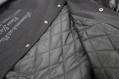 سترة SCREENSHOT VARSITY JACKET 3202 للرجال سترة عصرية ثقيلة ببطانة حضرية ومبطنة in Kuwait