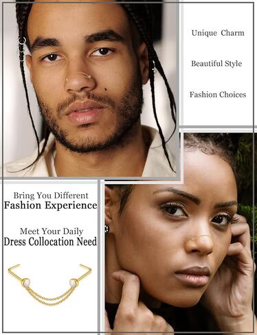 Akeoqi 28 قطعة الأنف مسمار الأنف سلسلة الفولاذ المقاوم للصدأ L المسمار شكل مستقيم الأنف مسمار سلسلة الأنف مسمار الأنف ثقب الجسم مجوهرات للنساء الرجال 20 جرام مجموعة 2 مللي متر 2.5 مللي متر 3 مللي متر تشيكوسلوفاكيا الفضة الذهب لهجة in Kuwait