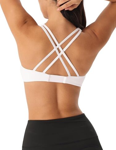 HORISUN حمالة صدر رياضية للسيدات من Racerback مبطنة للتمرين، حمالات صدر لليوجا رافعة للصدر، متوسطة الدعم، أكواب قابلة للإزالة، قطع علوية بدون أكمام in Kuwait
