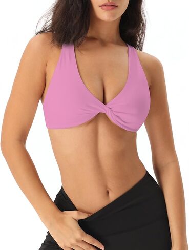 HORISUN حمالة صدر رياضية للسيدات من Racerback مبطنة للتمرين، حمالات صدر لليوجا رافعة للصدر، متوسطة الدعم، أكواب قابلة للإزالة، قطع علوية بدون أكمام in Kuwait