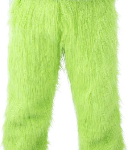 Lukvuzo الكبار 7 قطع أزياء الوحش الأخضر فروي عيد الميلاد زي تأثيري سانتا الزي مجموعات in Kuwait