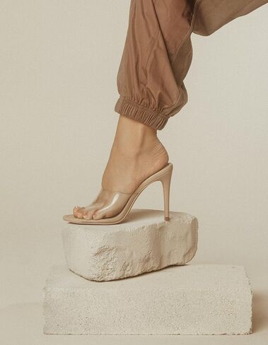 The Shoe Fairy Naked 2.0 كعب نيود، كعب شفاف، كعب بني، كعب محايد، كعب مريح in Kuwait