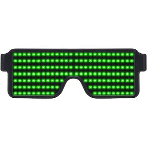 WOWSUN LED Glasses Light Up Dynamic Party Favor Glasses Festival Christmas USB Rechargeable LED Rave Glowing Flashing Glasses