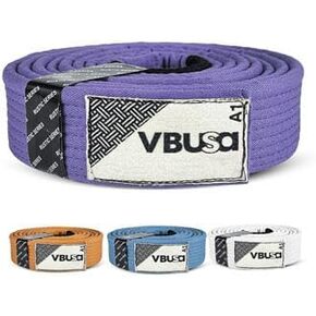 حزام Victorbudo USA Rustic Series BJJ، أحزمة Jiu Jitsu Pro BJJ البرازيلية مع شريط الأكمام لخطوط التصنيف مقاس A1 - A4