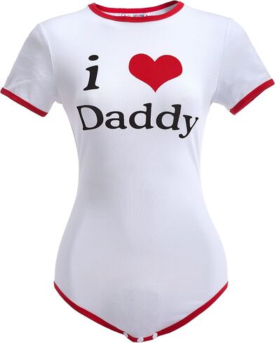 بدلة بيجامة قطعة واحدة من القطن من Littleforbig - نمط I Love Daddy in Kuwait