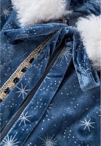 CHICWISH Women's Sparkling Stars Self-Tie Velvet Hooded Cloak in Saudi Arabia