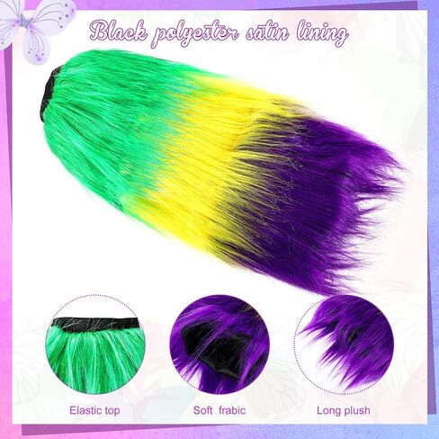 Kigeli Christmas Mardi Gras Leg Warmers Women Furry Leg Covers Warmers Mardi Gras Outfit for Women Men Accessories in Kuwait