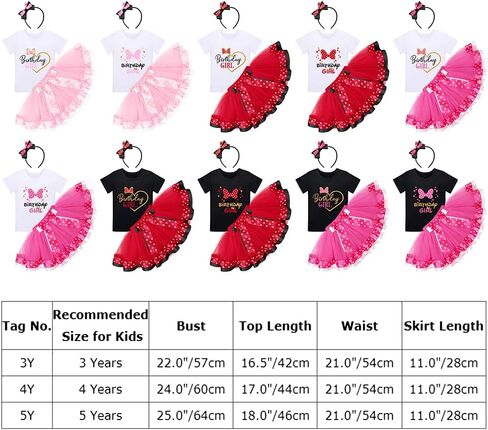 IBTOM CASTLE Toddler Birthday Girls Princess Party Outfit Polka Dots Top Shirts Tutu Skirt Set Ears Cake Smash Costume in Saudi Arabia