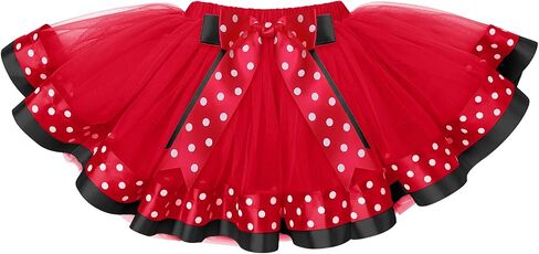 IBTOM CASTLE Toddler Birthday Girls Princess Party Outfit Polka Dots Top Shirts Tutu Skirt Set Ears Cake Smash Costume in Saudi Arabia