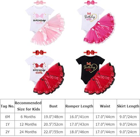 IBTOM CASTLE Toddler Birthday Girls Princess Party Outfit Polka Dots Top Shirts Tutu Skirt Set Ears Cake Smash Costume in Saudi Arabia