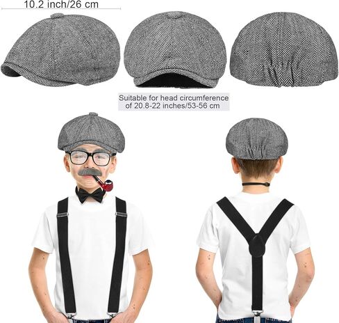 Hiwooii 11 Pieces Old Man Costume Accessories Grandpa Set for Boys Kids 100 Days of School Grandpa Costume for Cosplay Party in Kuwait