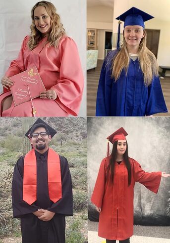 قبعة TngHui للجنسين غير لامعة لحفلات التخرج لعام 2024 ساحرة للمدرسة الثانوية غنية بالألوان مقاس 57Plus(6'0"-6'2"Plus) in Kuwait