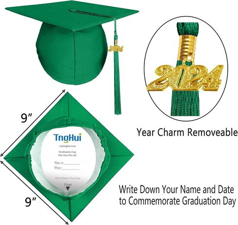 قبعة TngHui للجنسين غير لامعة لحفلات التخرج لعام 2024 ساحرة للمدرسة الثانوية غنية بالألوان in Kuwait