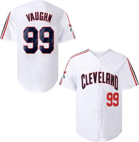 BafrA Men's #99 Ricky Vaughn Jersey 90s Hip Hop Clothing Movie Baseball Jersey Stitched Sports Fan Shirt in Saudi Arabia