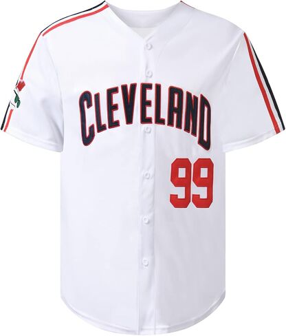 BafrA Men's #99 Ricky Vaughn Jersey 90s Hip Hop Clothing Movie Baseball Jersey Stitched Sports Fan Shirt in Saudi Arabia
