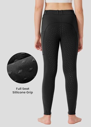 Willit Girls Fleece Horse Riding Pants Equestrian Breeches Kids Winter Riding Tights Thermal Schooling Tights in Kuwait
