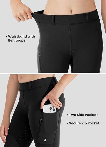 Willit Girls Fleece Horse Riding Pants Equestrian Breeches Kids Winter Riding Tights Thermal Schooling Tights in Kuwait