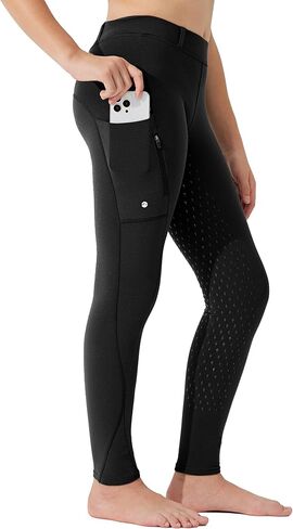 Willit Girls Fleece Horse Riding Pants Equestrian Breeches Kids Winter Riding Tights Thermal Schooling Tights in Kuwait
