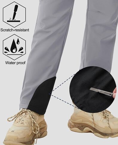 MAGCOMSEN المرأة صوف مبطن الشتاء سراويل للتسلق مقاوم للماء معزول التزلج الثلوج السراويل في الهواء الطلق الصيد سوفتشيل السراويل in Kuwait