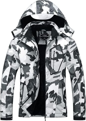 SUOKENI Women's Waterproof Warm Winter Snow Coat Hooded Raincoat Ski Snowboarding Jacket in Saudi Arabia