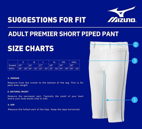 Mizuno Men's Premier Short Piped Pants in Saudi Arabia